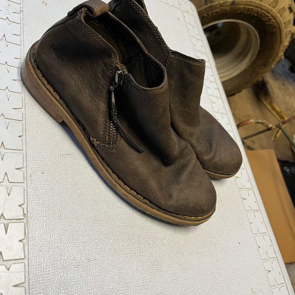 UGG Dark Brown Leather Boots